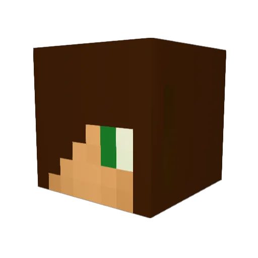 Icezim Minecraft avatar head, 3D render