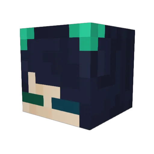 Icezyy Minecraft avatar head, 3D render