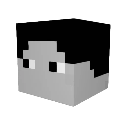 IchBinFanSenior Minecraft avatar head, 3D render