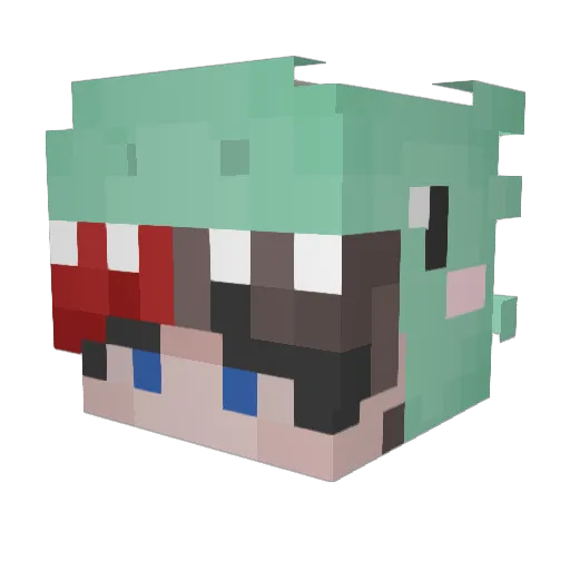 IchBinFrosty Minecraft avatar head, 3D render