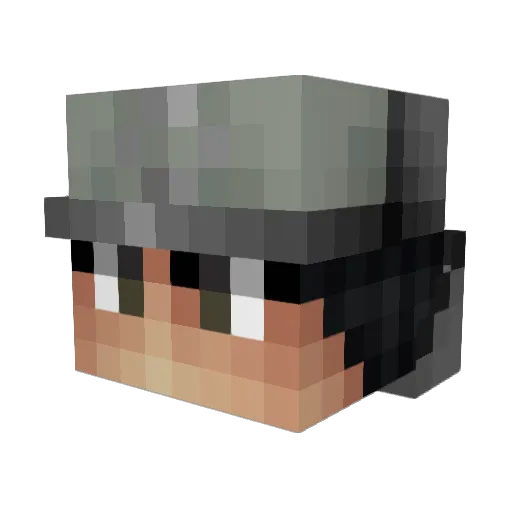 IchBinHalal Minecraft avatar head, 3D render