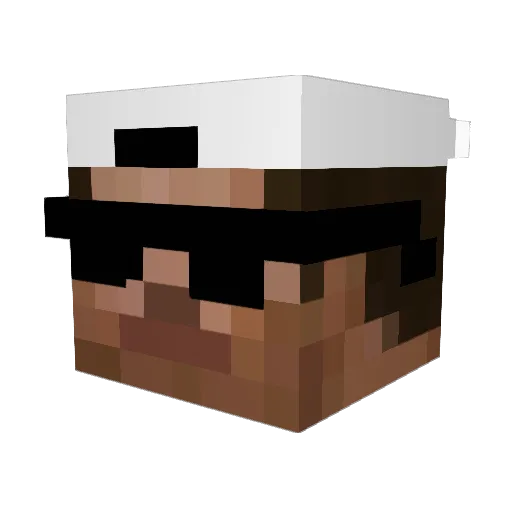 IchHabe3Beine Minecraft avatar head, 3D render