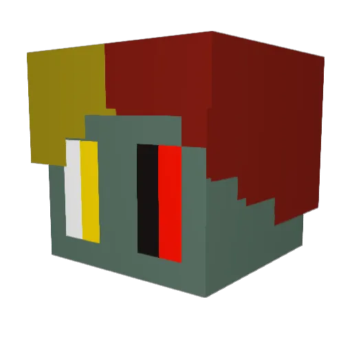 IchHabeKeinAim Minecraft avatar head, 3D render