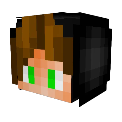 IchLiebeAAC Minecraft avatar head, 3D render