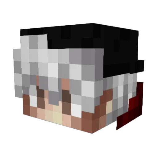 IchMachNePause Minecraft avatar head, 3D render