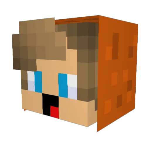 IchMagOrange Minecraft avatar head, 3D render