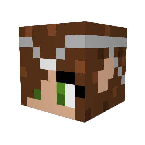IchMeli Minecraft avatar head, 3D render