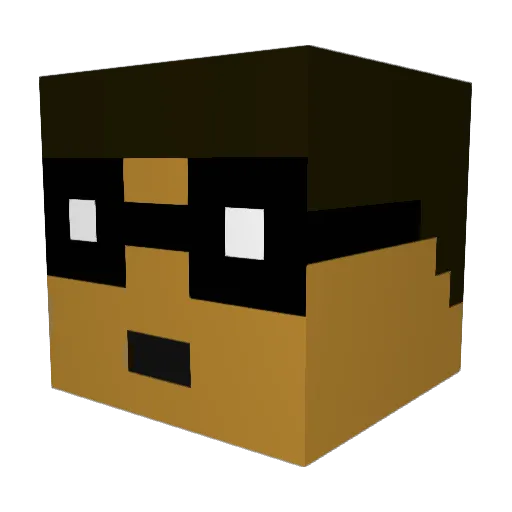 IchRufDie110 Minecraft avatar head, 3D render