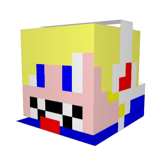 Ich_123 Minecraft avatar head, 3D render