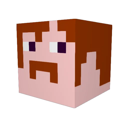 Ichaelus Minecraft avatar head, 3D render
