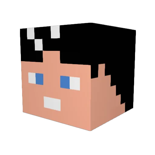 Ichbal76 Minecraft avatar head, 3D render