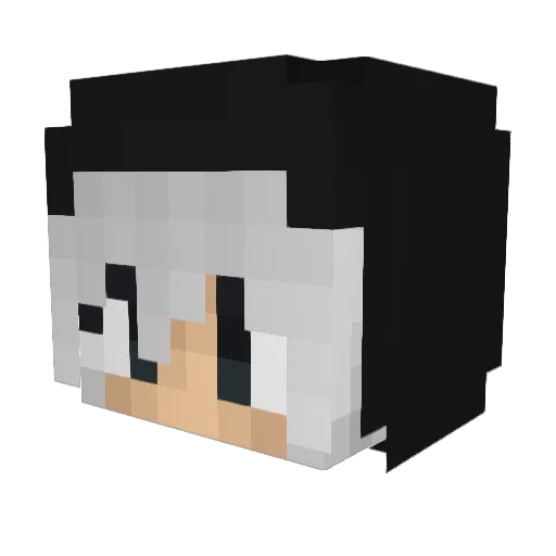 IchbinLara Minecraft avatar head, 3D render