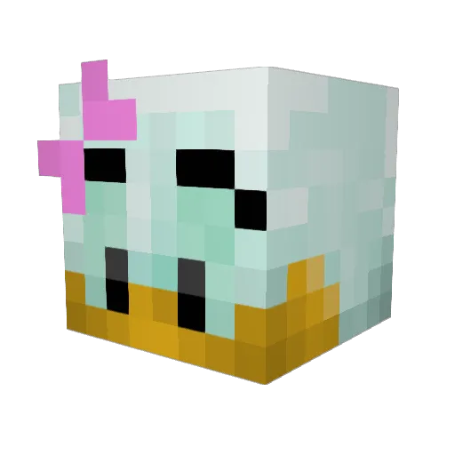 Ichentee Minecraft avatar head, 3D render
