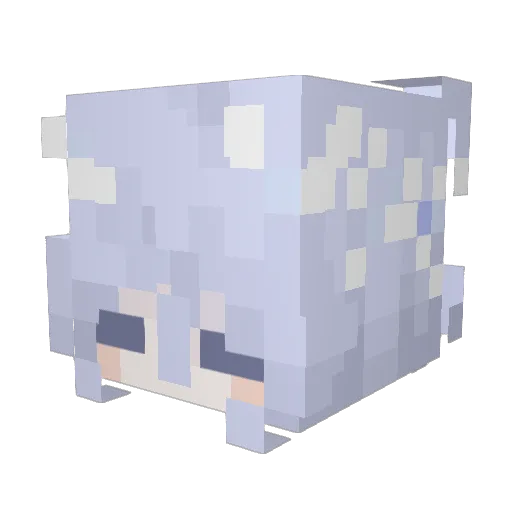 Ichf Minecraft avatar head, 3D render