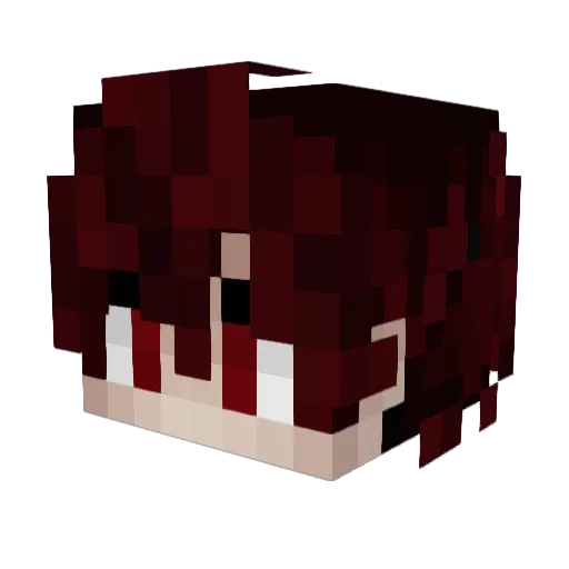 Ichibayashi Minecraft avatar head, 3D render