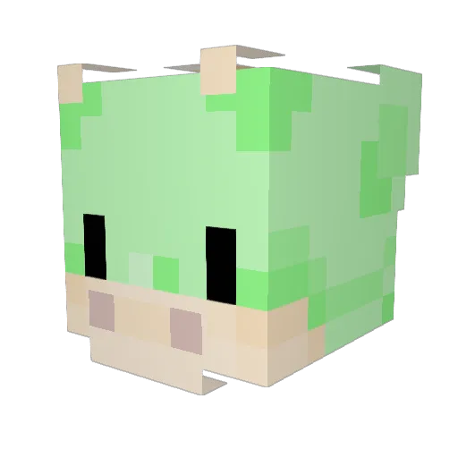 Ichichu Minecraft avatar head, 3D render