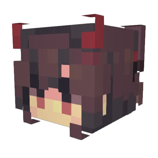 Ichigo980 Minecraft avatar head, 3D render