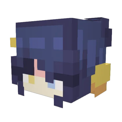 Ichigo_dono Minecraft avatar head, 3D render