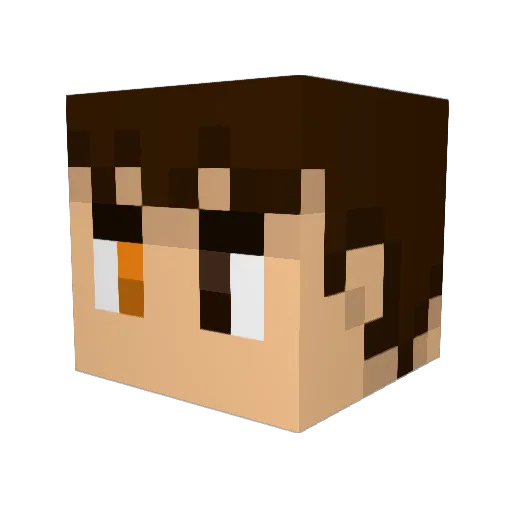 Ichiiro Minecraft avatar head, 3D render