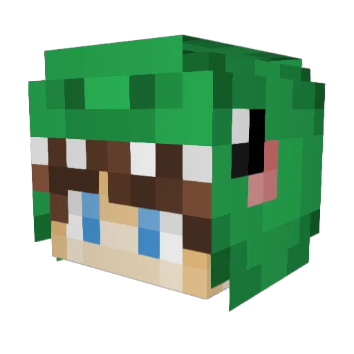 Ichikiwi Minecraft avatar head, 3D render