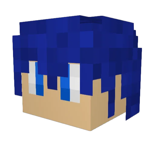 Ichimaru_Gin_00 Minecraft avatar head, 3D render