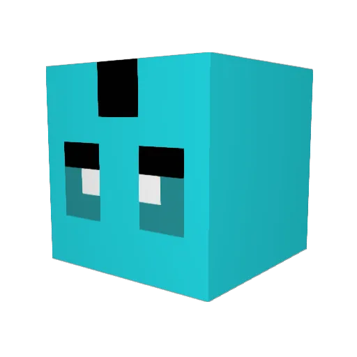 Ichindar Minecraft avatar head, 3D render