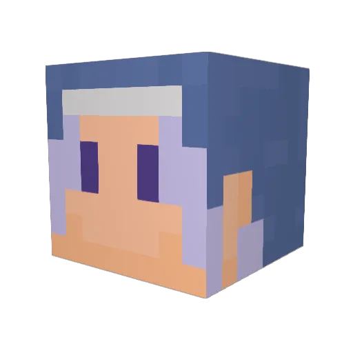 Ichirin Minecraft avatar head, 3D render