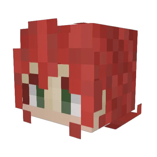 Ichiya_02 Minecraft avatar head, 3D render