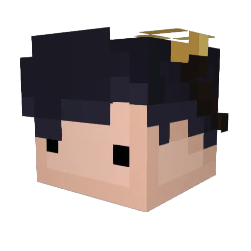 Ichnam Minecraft avatar head, 3D render