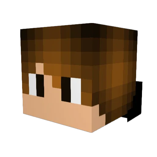 Ichnervedichnich Minecraft avatar head, 3D render