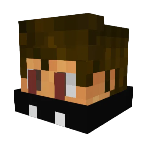 Ichniemals Minecraft avatar head, 3D render