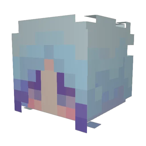 IcicleHorrifica Minecraft avatar head, 3D render