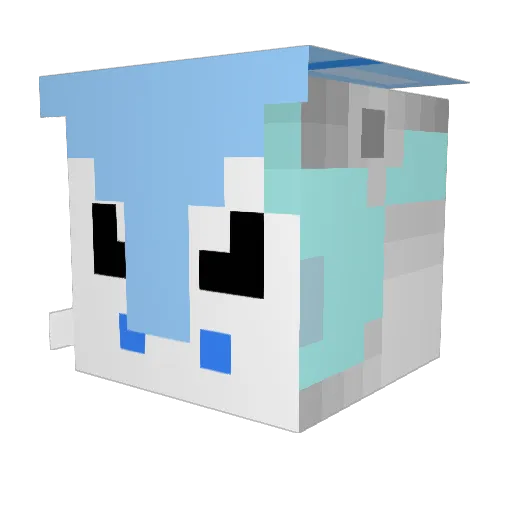 IcicleTea Minecraft avatar head, 3D render