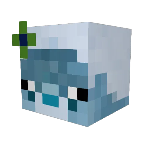 IcicleVR Minecraft avatar head, 3D render