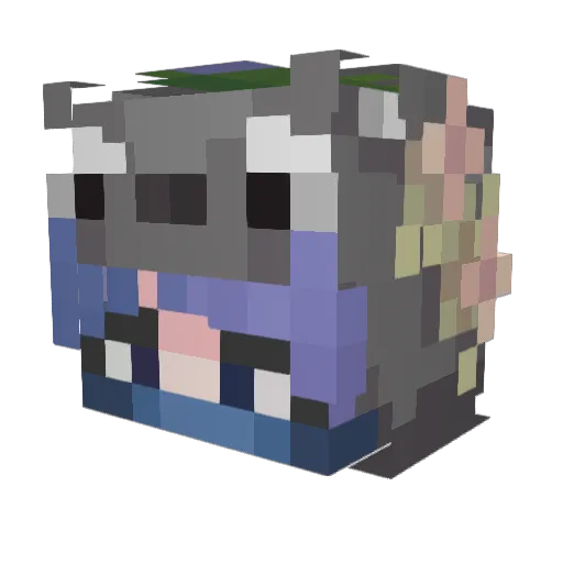 Icicle_04 Minecraft avatar head, 3D render