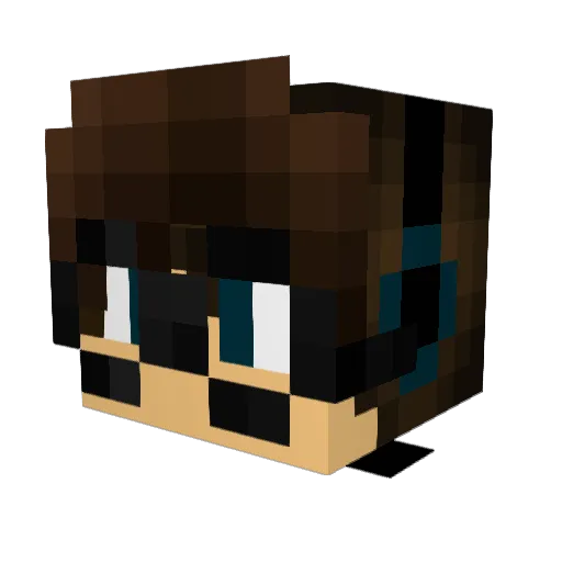 Ickalius Minecraft avatar head, 3D render
