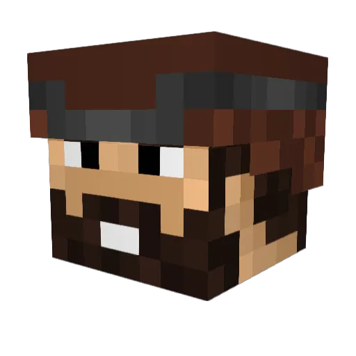 Icke04 Minecraft avatar head, 3D render