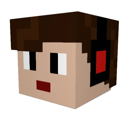 Icklerino Minecraft avatar head, 3D render