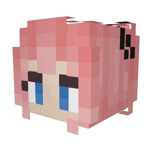 Ickletykins Minecraft avatar head, 3D render