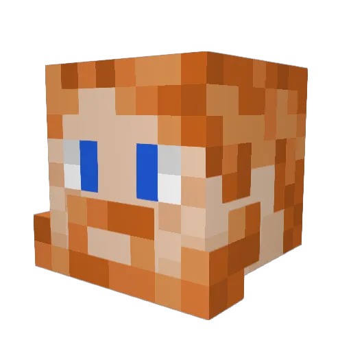 Icknay96 Minecraft avatar head, 3D render