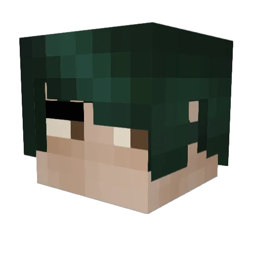 Icle_ Minecraft avatar head, 3D render