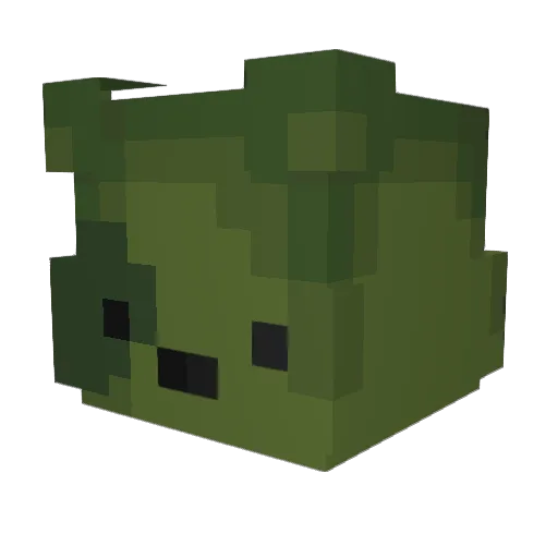 Ico Minecraft avatar head, 3D render