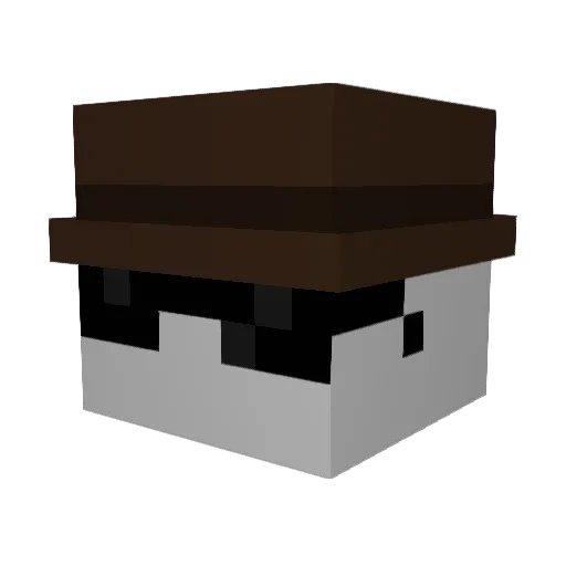 IconicL_ Minecraft avatar head, 3D render