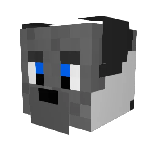 Icranox Minecraft avatar head, 3D render