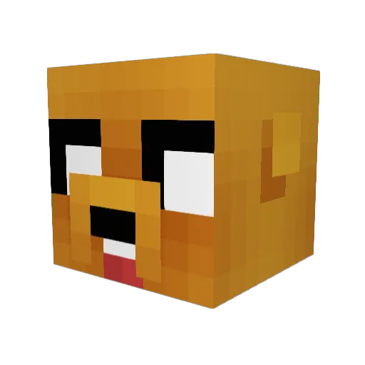 Icthyandros Minecraft avatar head, 3D render