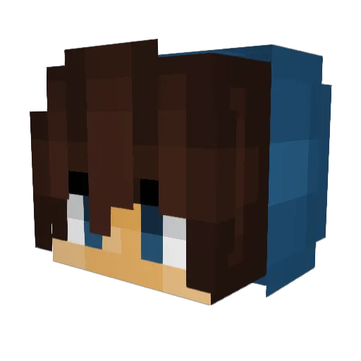 Icvexoo Minecraft avatar head, 3D render