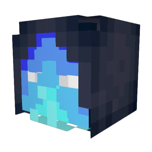 Icy34 Minecraft avatar head, 3D render
