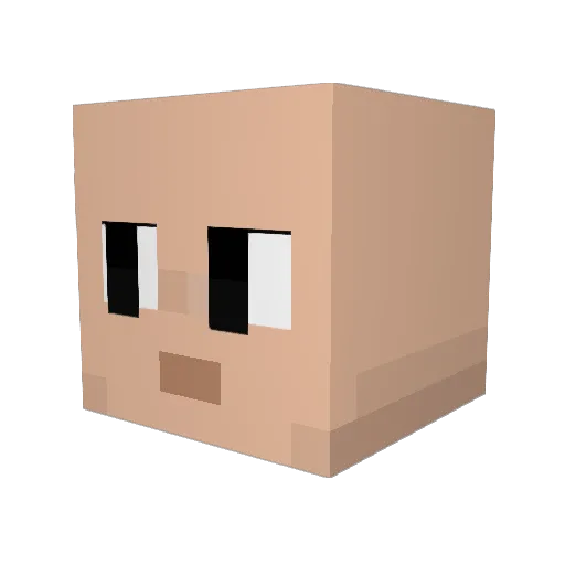 IcyBurns Minecraft avatar head, 3D render