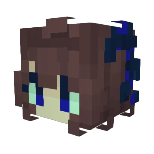 IcyCaeli Minecraft avatar head, 3D render