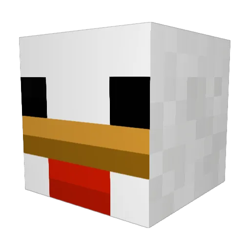 IcyChickenButt Minecraft avatar head, 3D render